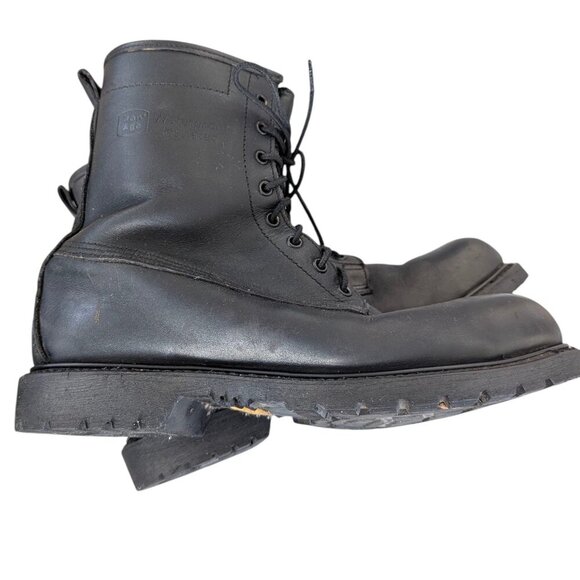 Vintage Waterproof/Insulated Black Leather Men\'s Steel Toe Combat Boot Size 10.5 main image 13